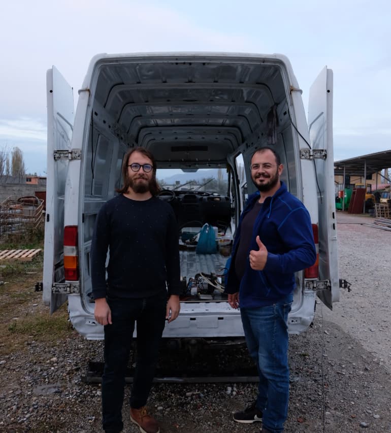 campervan in building process