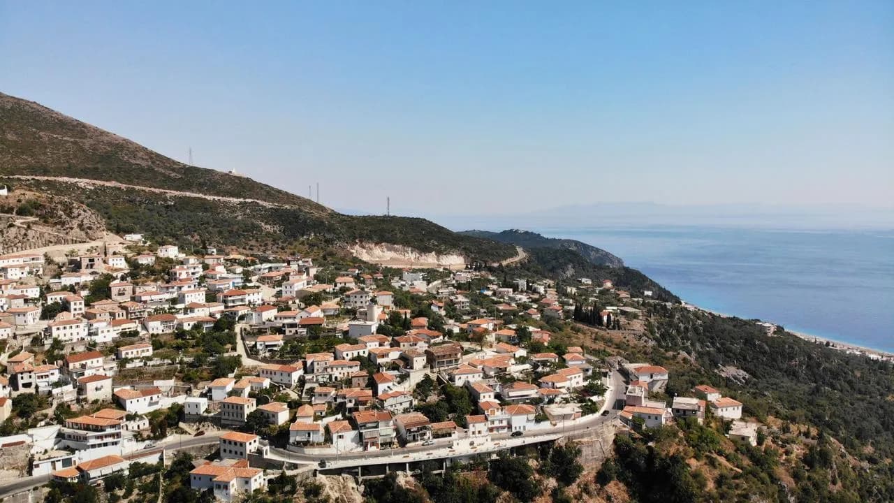 Dhërmi village landscape